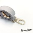 画像2: 合皮ショルダー　長さ140cm　幅2cm　金具2個　　スモークグレー×ゴールド (2)