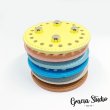 画像2: No.20307B 円形 8×8cm 　穴20目 穴5mm 　クロスマーク　スカイブルー 　高品質 (2)