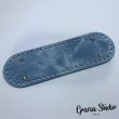 画像1: 楕円形 26×8cm 　穴52目 穴5mm 　ライトインディゴ　デニム調 (1)